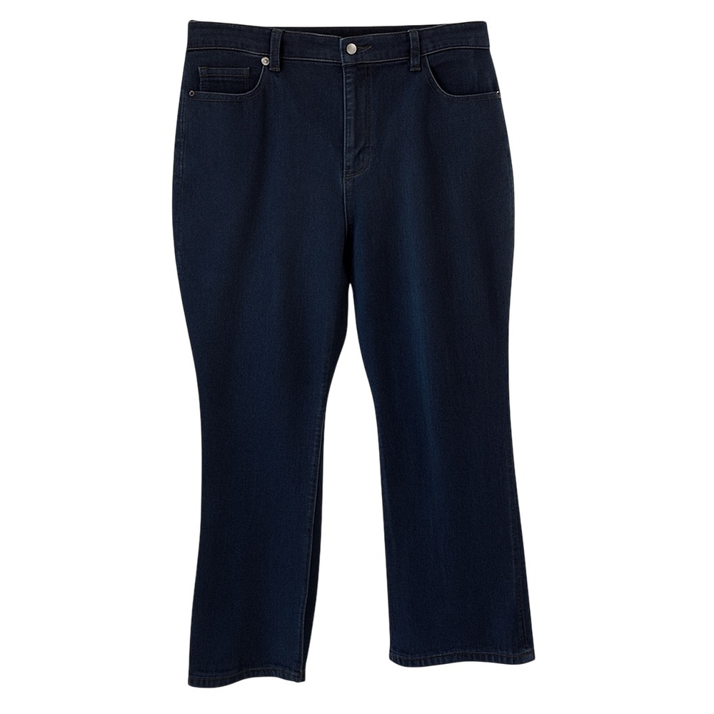 DG2 DIANE GILMAN Jeans Stretch Denim Bootcut Dark Blue Rinse Women’s 20W EUC - Picture 2 of 14